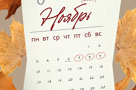График работы в период ноябрьских праздников 2025